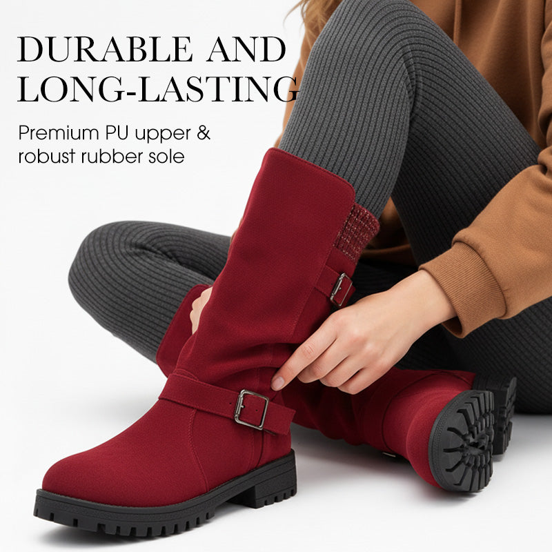 Bästsäljare🔥|Eleganta Mockastövlar för Dam – Höstboots med Halkfri Sula och Bekväm Passform✨