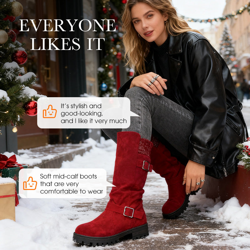Bästsäljare🔥|Eleganta Mockastövlar för Dam – Höstboots med Halkfri Sula och Bekväm Passform✨