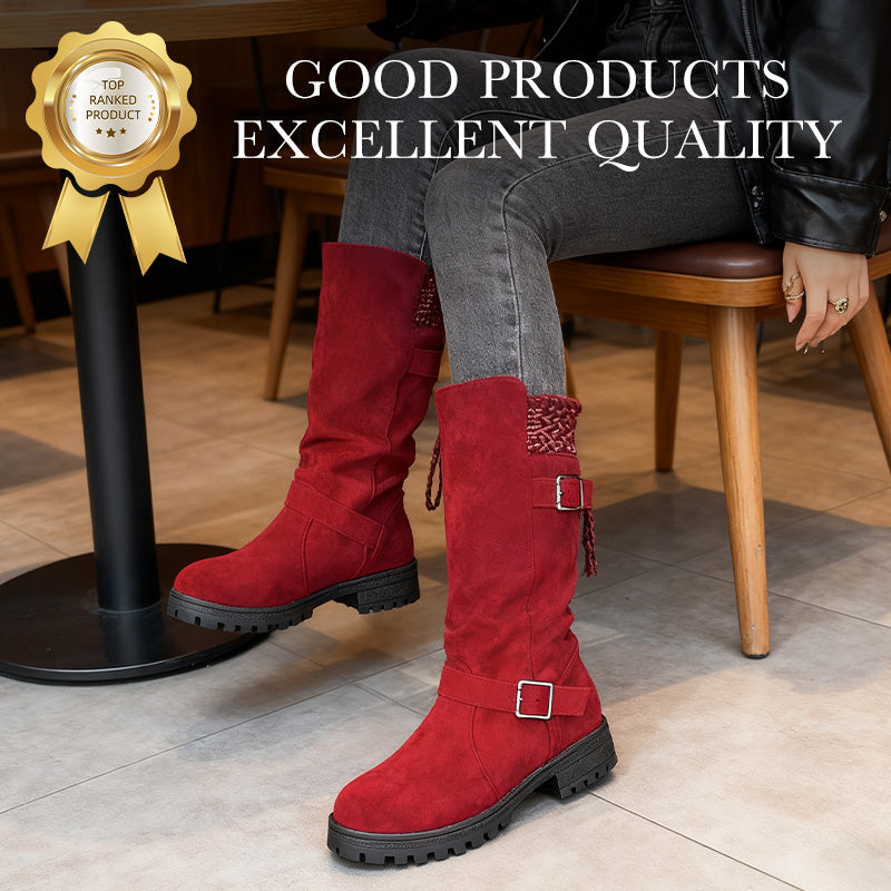 Bästsäljare🔥|Eleganta Mockastövlar för Dam – Höstboots med Halkfri Sula och Bekväm Passform✨