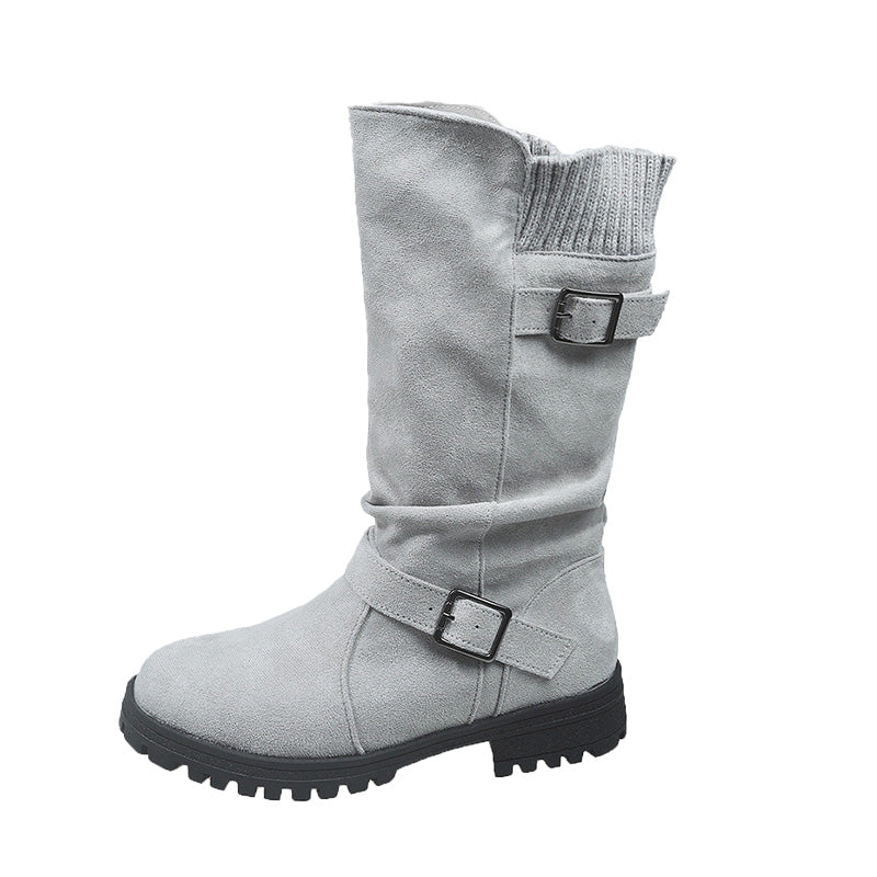 Bästsäljare🔥|Eleganta Mockastövlar för Dam – Höstboots med Halkfri Sula och Bekväm Passform✨