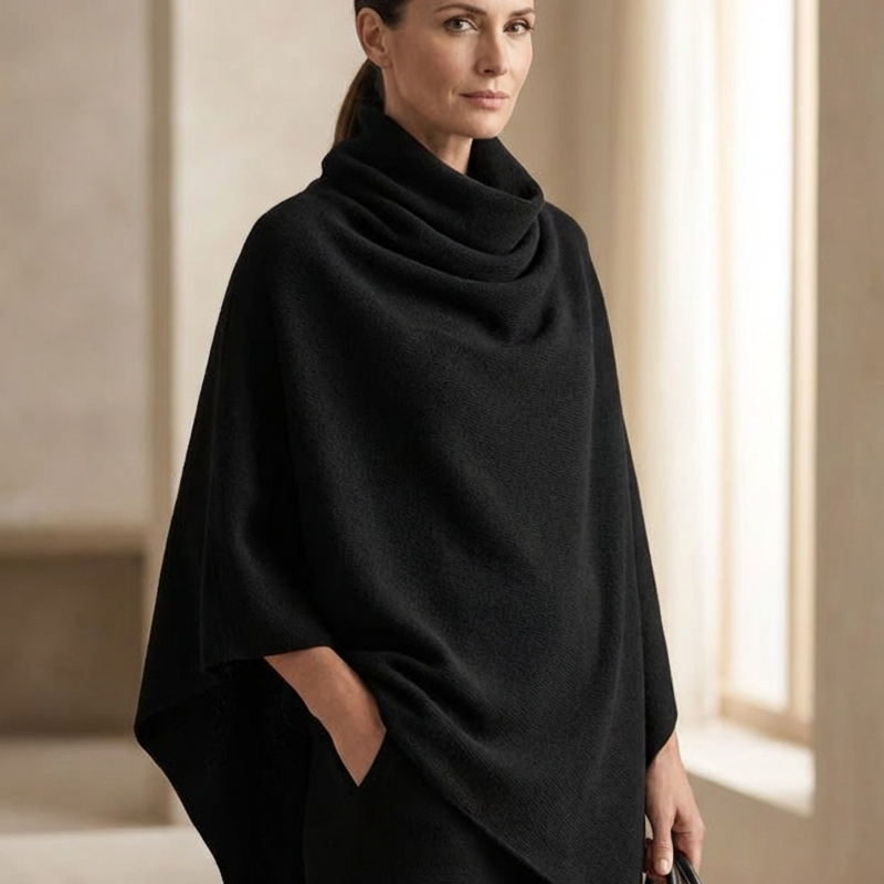 🍂Nya höstnyheter|Elegant Stickat Set för Dam – Polotröja & Vida Byxor med Mjuk Komfortpassform