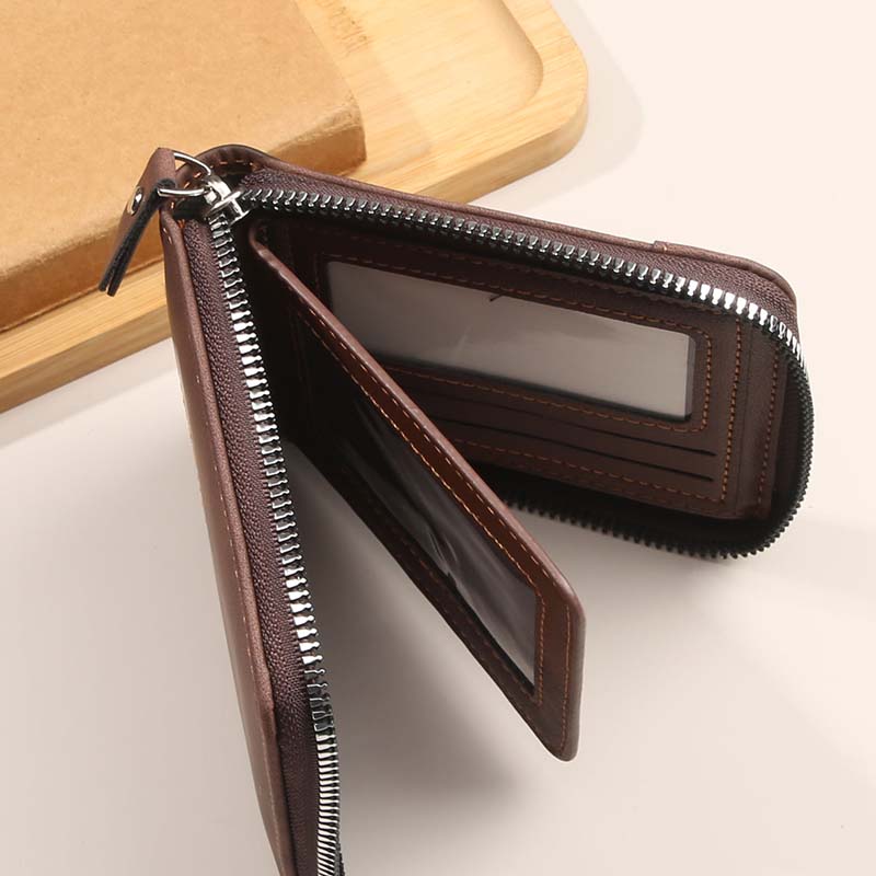 ⏳Begränsad tid – 50% rabatt⏰Elegant Herrplånbok med Dragkedja – Kompakt Bifold Design med Smart Förvaring