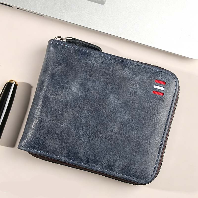 ⏳Begränsad tid – 50% rabatt⏰Elegant Herrplånbok med Dragkedja – Kompakt Bifold Design med Smart Förvaring
