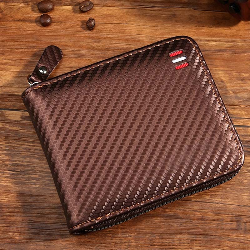 ⏳Begränsad tid – 50% rabatt⏰Elegant Herrplånbok med Dragkedja – Kompakt Bifold Design med Smart Förvaring