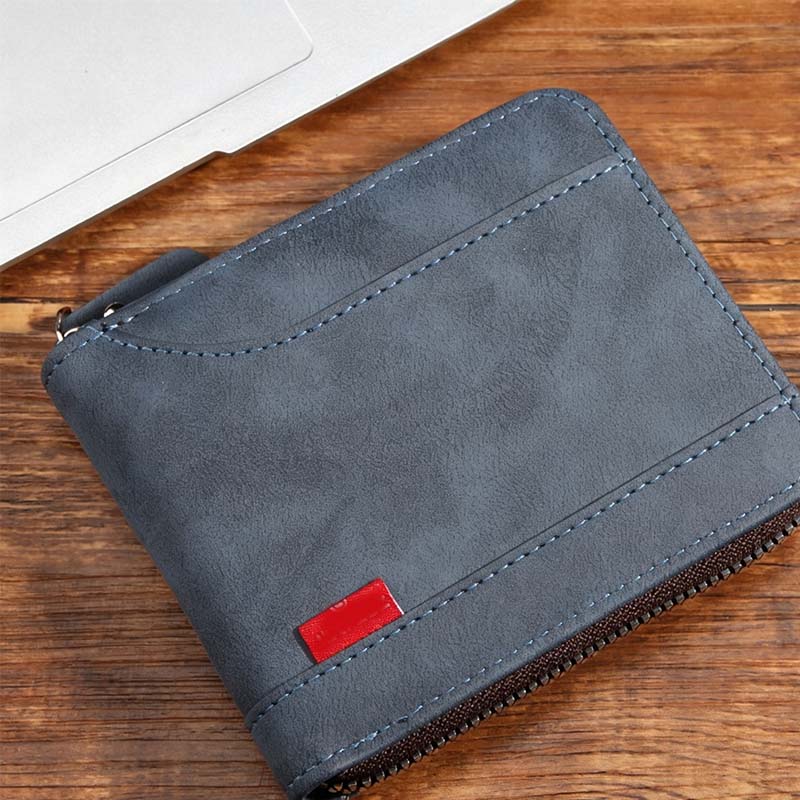 ⏳Begränsad tid – 50% rabatt⏰Elegant Herrplånbok med Dragkedja – Kompakt Bifold Design med Smart Förvaring