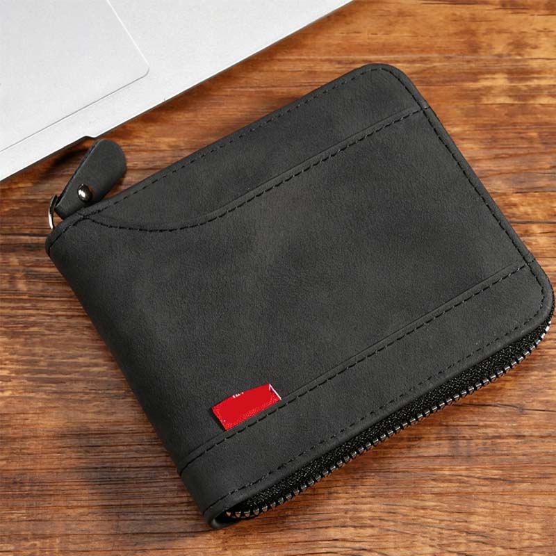 ⏳Begränsad tid – 50% rabatt⏰Elegant Herrplånbok med Dragkedja – Kompakt Bifold Design med Smart Förvaring