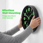 🕐 LIMITED-TIME 50% OFF! ✨ Luminous Wall Clock – Silent, 12-Inch, Day & Night Visibility 🌙