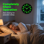 🕐 LIMITED-TIME 50% OFF! ✨ Luminous Wall Clock – Silent, 12-Inch, Day & Night Visibility 🌙