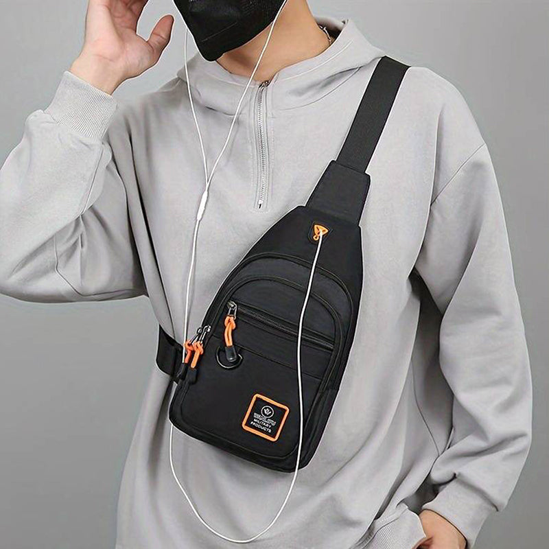 ⏰️50% Rabatt – Endast denna vecka!🎒✨ Vattentät crossbody-väska med flera fickor – smart förvaring, justerbar rem, hörlursuttag 🌧️