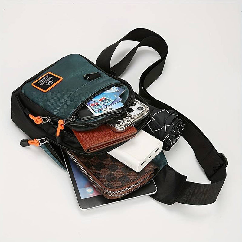 ⏰️50% Rabatt – Endast denna vecka!🎒✨ Vattentät crossbody-väska med flera fickor – smart förvaring, justerbar rem, hörlursuttag 🌧️