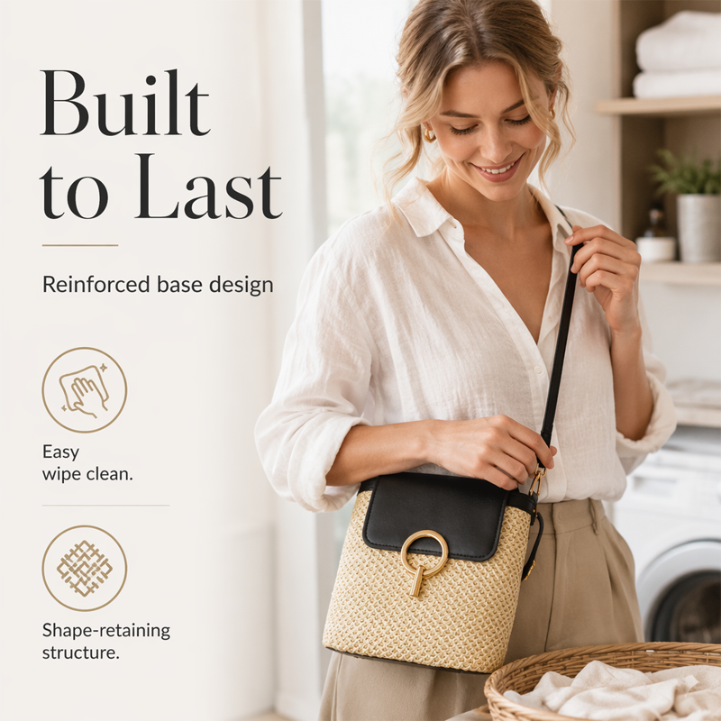 👜 50 % RABATT NU! 🌾 Damstråhatt – handflätad, lätt & 3 bärstilar – perfekt för sommaren ✨