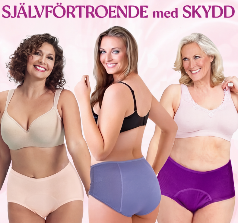 🎉Köp 1 få 3 🎉Högmidjade Läckagesäkra Menstrosor – Mjuka Periodtrosor med Extra Skydd