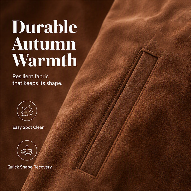 Höstspecial – Endast denna vecka!🍂Women's Long Suede Coat | Elegant Slim Fit Fall Jacket 🧥