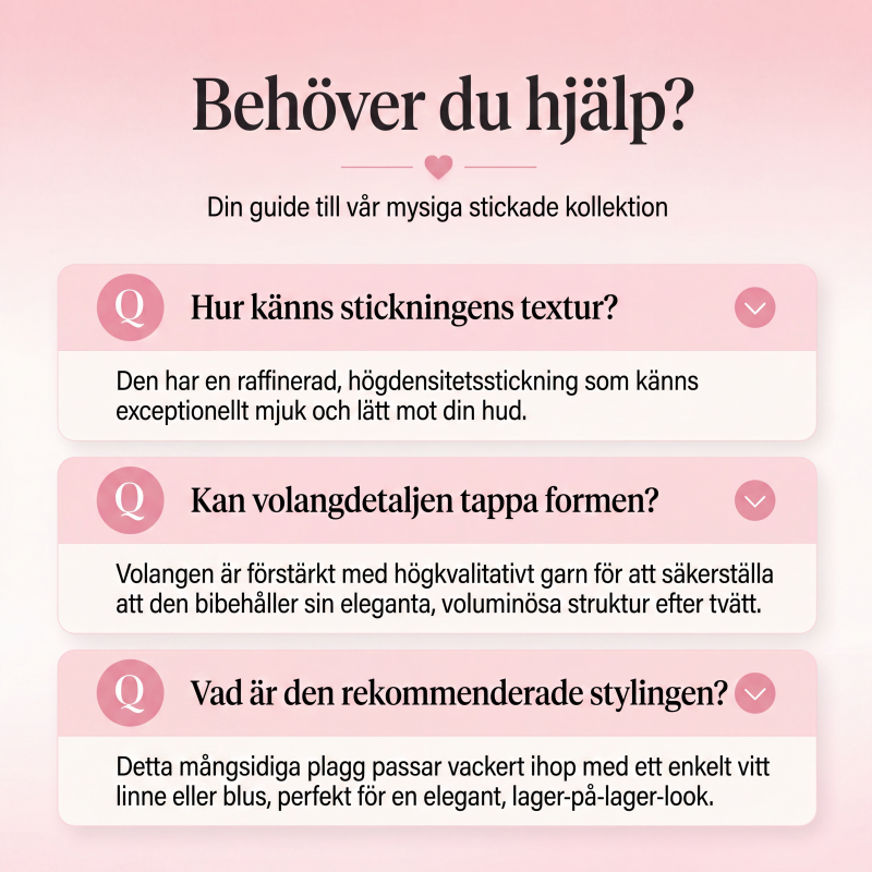 Ny kollektion🛍️Kvinnors stickad kofta med volangkrage