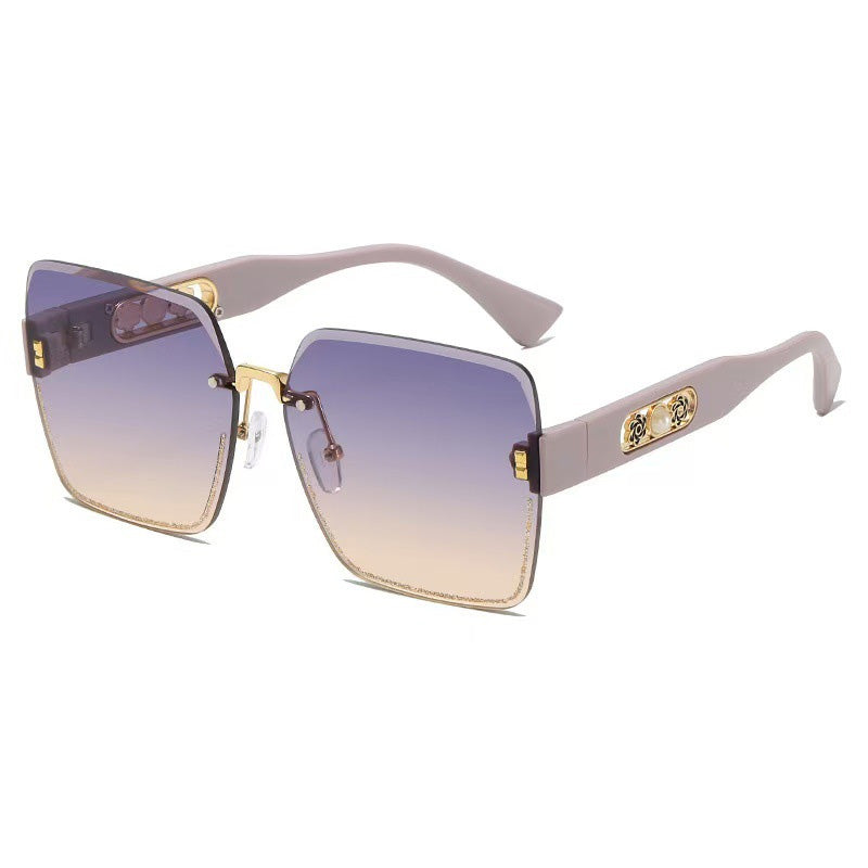 🕶️Tidsbegränsad 50% rabatt!☀️ Kantlösa fyrkantiga solglasögon för kvinnor✨
