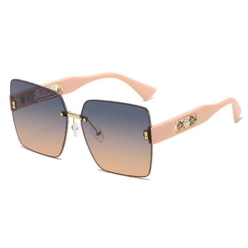 🕶️Tidsbegränsad 50% rabatt!☀️ Kantlösa fyrkantiga solglasögon för kvinnor✨
