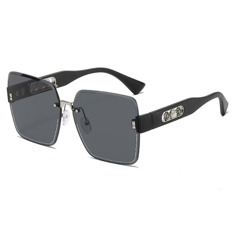 🕶️Tidsbegränsad 50% rabatt!☀️ Kantlösa fyrkantiga solglasögon för kvinnor✨