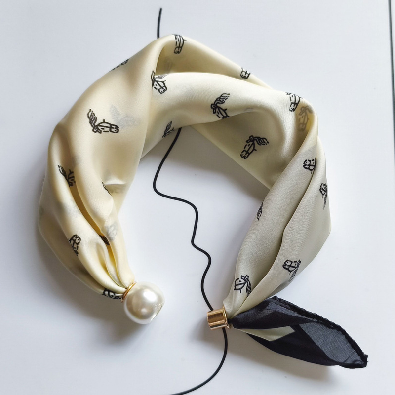 🌸Mjuk scarf med magnetiskt pärlspänne | Ingen knut behövs – enkel elegans på några sekunder