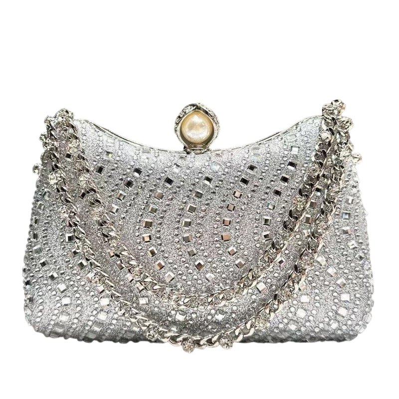 🎀🎁Elegant aftonväska med pärlspänne