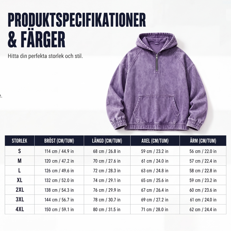 Nyhet✨Modern Herrtröja i Denimstil – Mjuk Halvzip Tröja för Vardag
