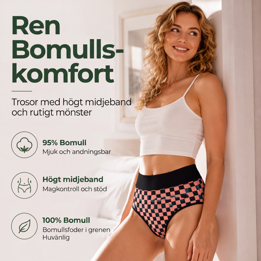 🩲Högmidjade Bomullstrosor för Kvinnor – Mjuka & Bekväma med Perfekt Passform
