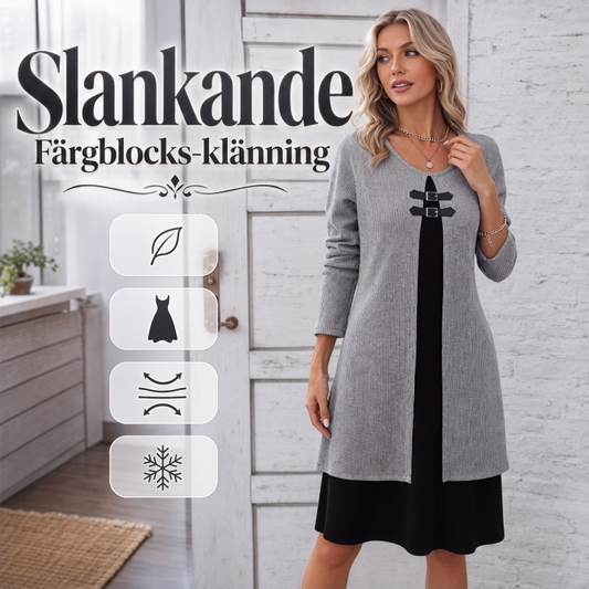 🎉50 % rabatt så länge lagret räcker!⌛️Ribbstickad A-linje klänning för kvinnor – Elegant och bekväm vardagsstil