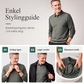 Nya ankomster📦|Herrtopp i falsk tvådelad design med långa ärmar