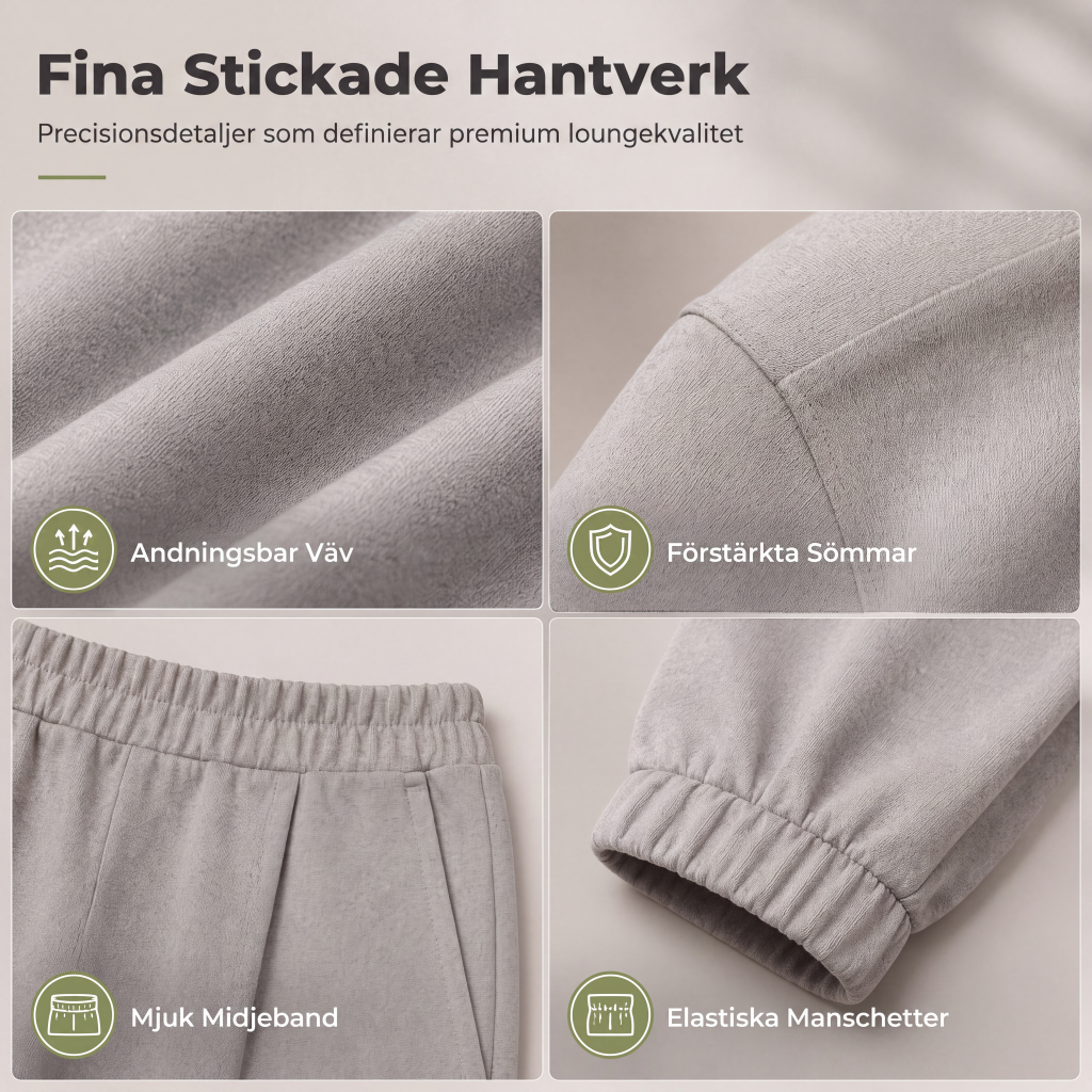 Bästsäljare🔥 🧶 Mjukt stickat set med vida ben – andningsbar komfort för vardag och resor