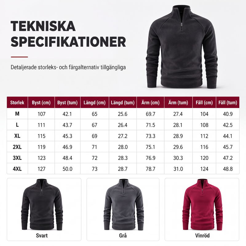 Bästsäljare🔥 🧥 Isolerande fleece-tröja med halvlång dragkedja – perfekt för vandring och vardag