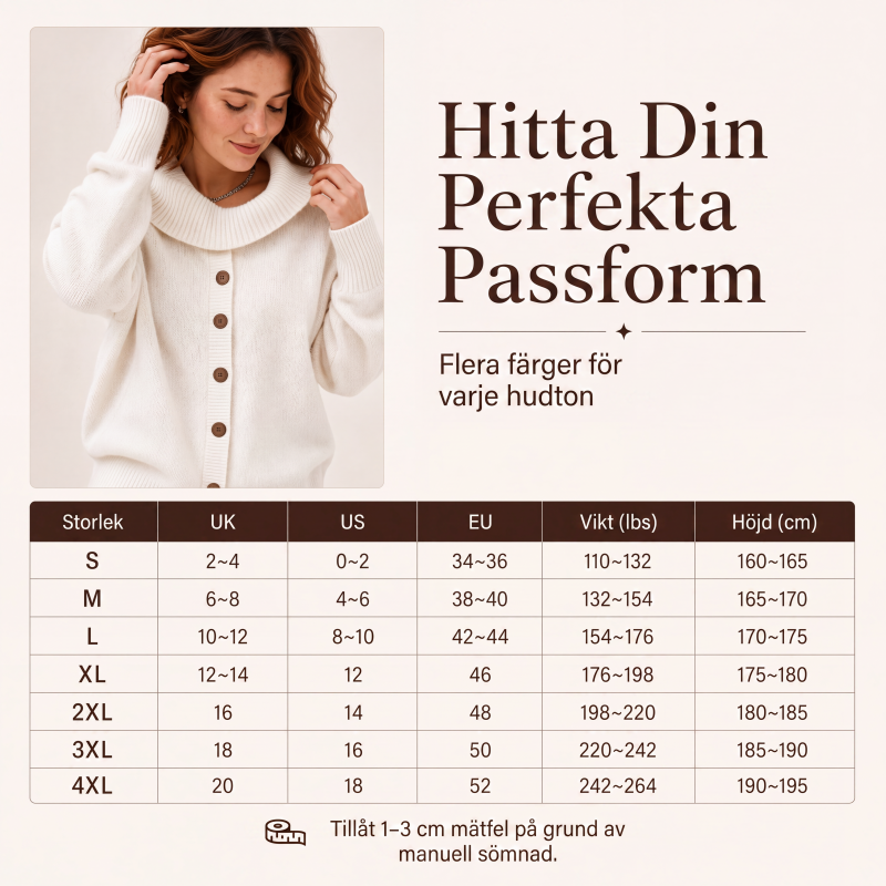 🍂Kvinnlig stickad kofta med oregelbunden krage