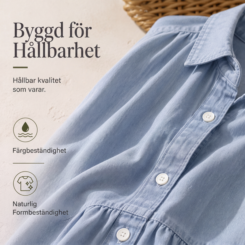 Bästsäljare🔥👗 Långärmad maxiklänning i linnekänsla