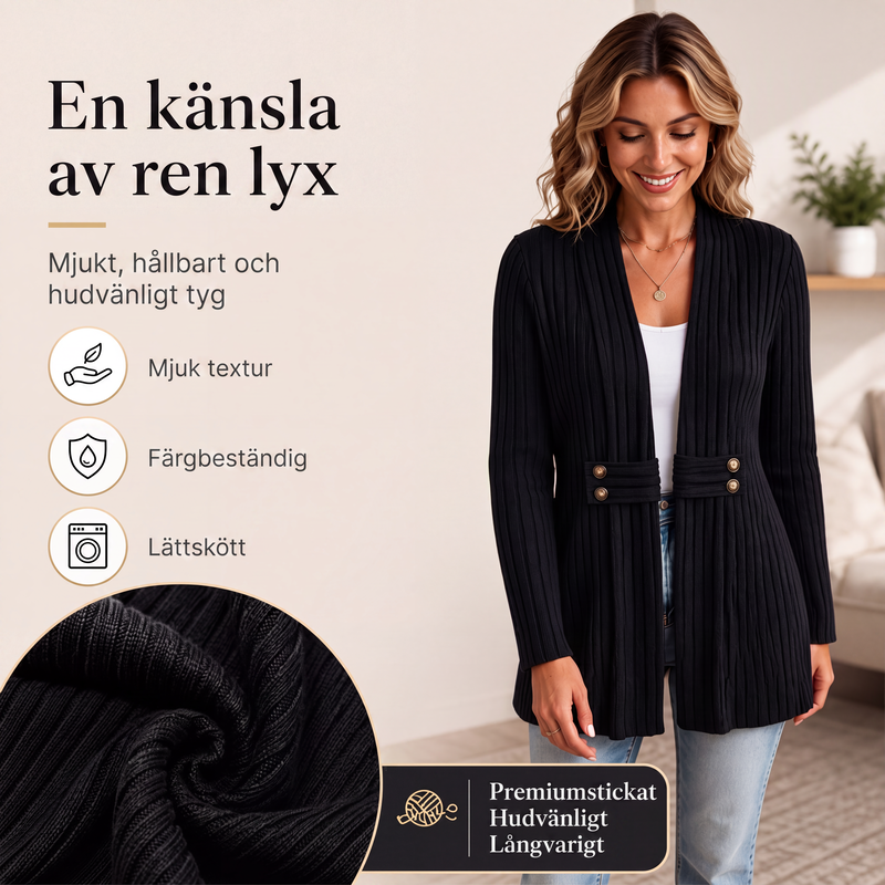 Nya ankomster📦 Kvinnors Långa Stickade Kofta – Tidlös Cardigan för Vardag, Arbete och Lager-på-Lager