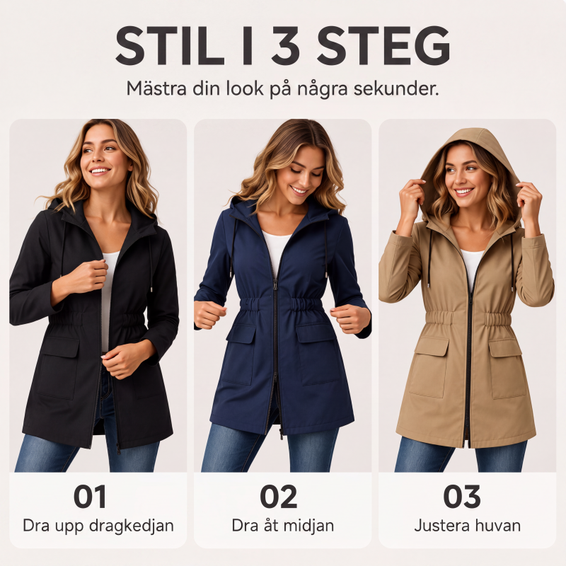 Bästsäljare🔥 🧥 Vattenavvisande regnjacka med huva – urban stil för äventyr i alla väder
