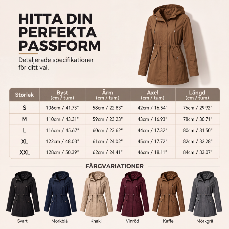 Bästsäljare🔥 🧥 Vattenavvisande regnjacka med huva – urban stil för äventyr i alla väder