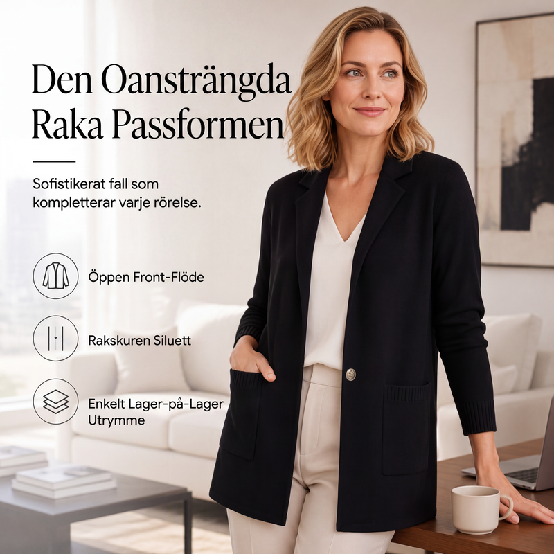 🍂Nya höstnyheter|Stickad kavajkofta för kvinnor – Elegant krage och mjuk komfort