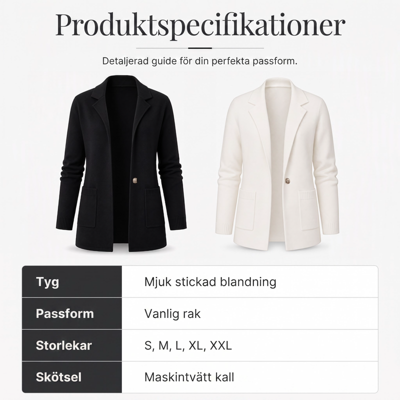 🍂Nya höstnyheter|Stickad kavajkofta för kvinnor – Elegant krage och mjuk komfort