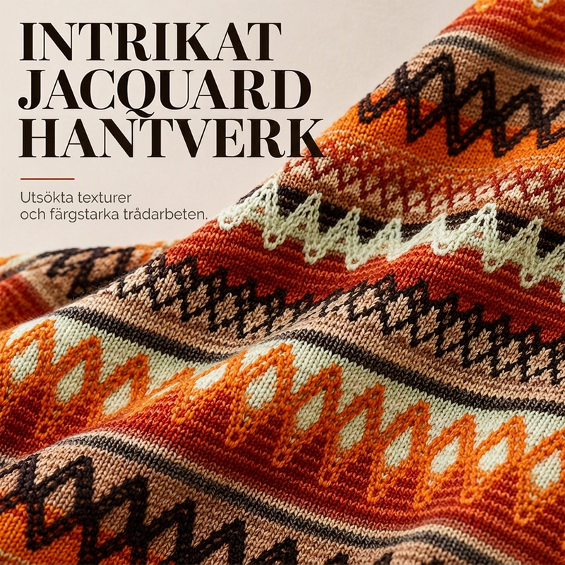 🎉NYHETER 2026✨Damstickad tröja med färgglada geometriska ränder