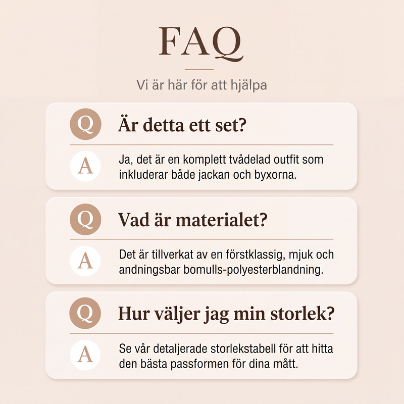 🎉NYHETER 2026✨Damset bestående av en kofta med dragkedja och vida byxor