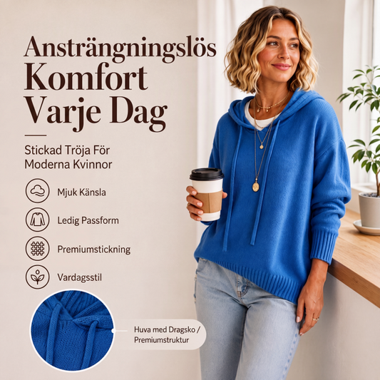 Nyhetserbjudande✨|👚Elegant stickad huvtröja – bekväm värme och tidlös stil