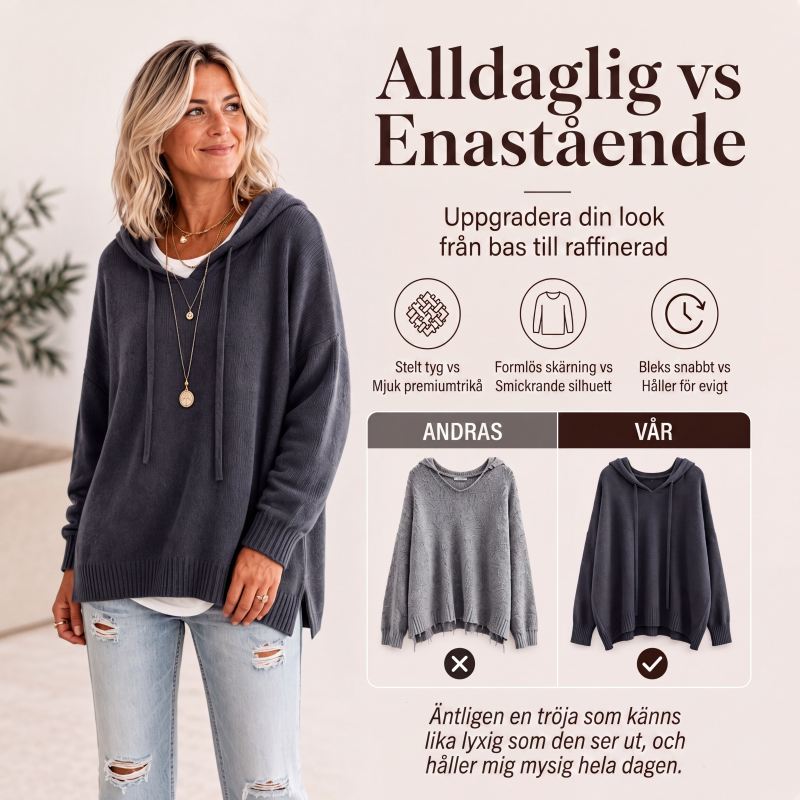 Nyhetserbjudande✨|👚Elegant stickad huvtröja – bekväm värme och tidlös stil