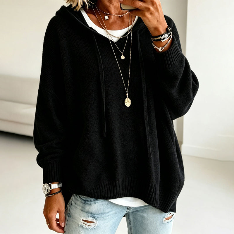 Nyhetserbjudande✨|👚Elegant stickad huvtröja – bekväm värme och tidlös stil