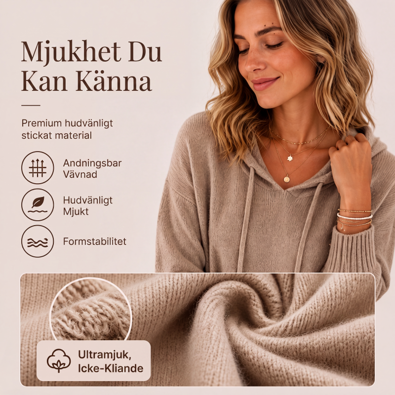 Nyhetserbjudande✨|👚Elegant stickad huvtröja – bekväm värme och tidlös stil