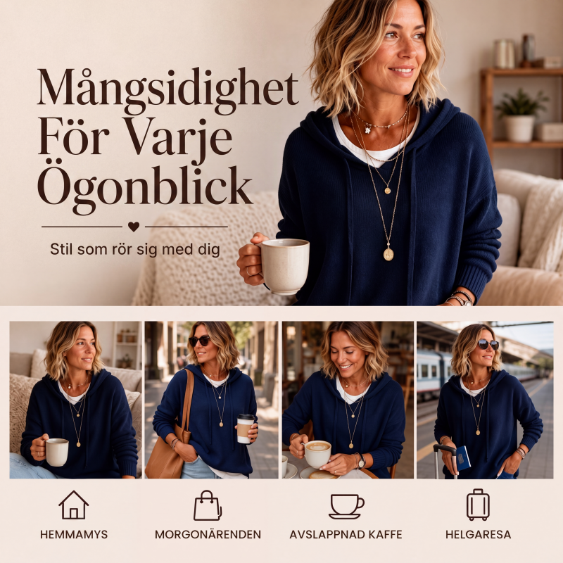 Nyhetserbjudande✨|👚Elegant stickad huvtröja – bekväm värme och tidlös stil