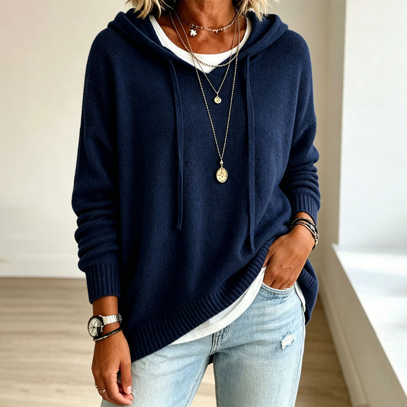 Nyhetserbjudande✨|👚Elegant stickad huvtröja – bekväm värme och tidlös stil