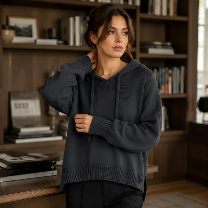 Nyhetserbjudande✨|👚Elegant stickad huvtröja – bekväm värme och tidlös stil