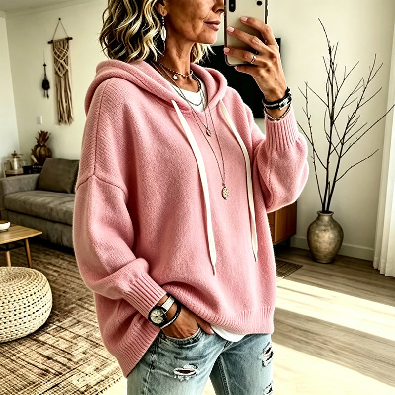 Nyhetserbjudande✨|👚Elegant stickad huvtröja – bekväm värme och tidlös stil