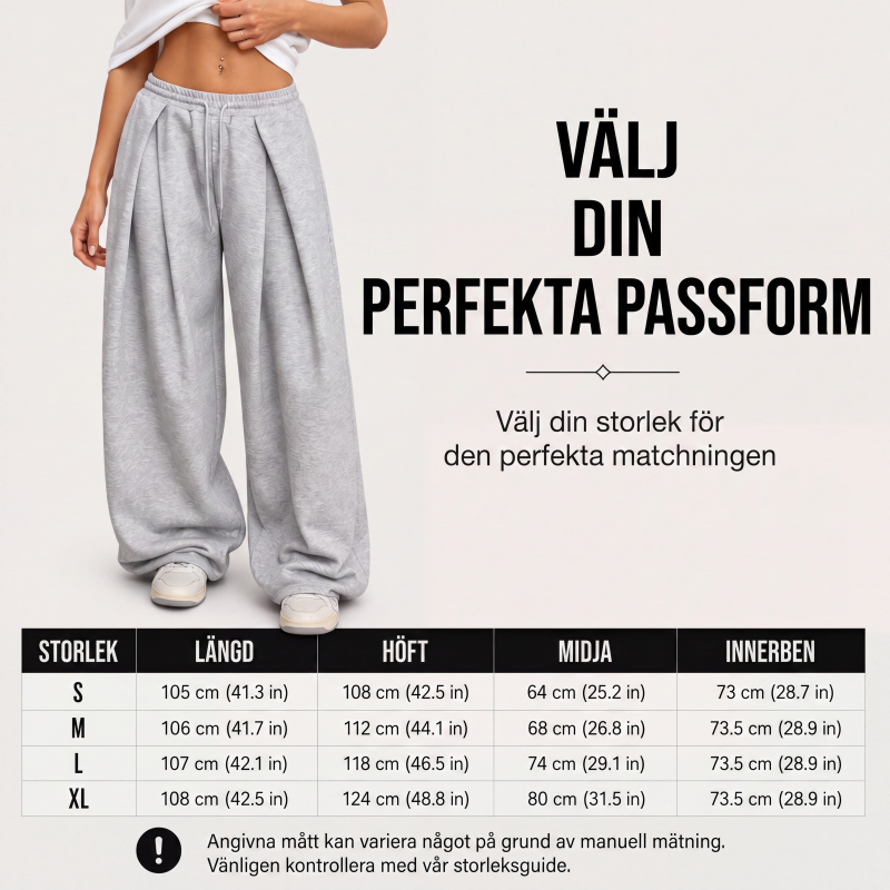 Bästsäljare🔥|Damiga lediga bylsiga wide-leg sweatpants