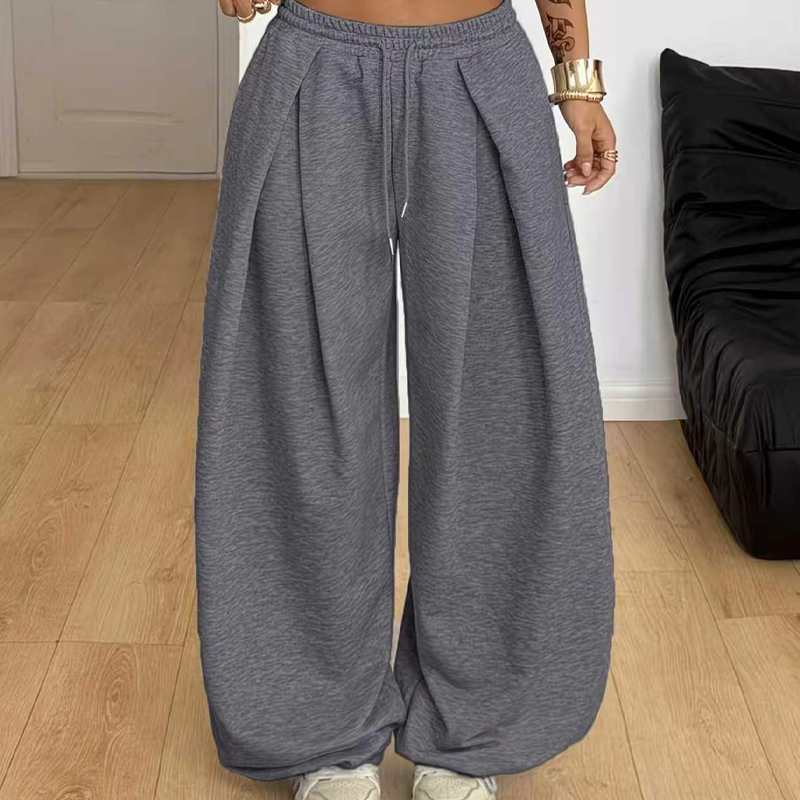 Bästsäljare🔥|Damiga lediga bylsiga wide-leg sweatpants