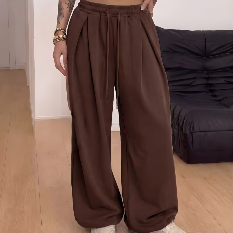 Bästsäljare🔥|Damiga lediga bylsiga wide-leg sweatpants