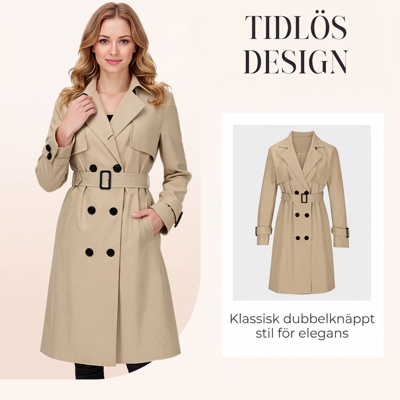 ✨ Tidlös Elegans För Hösten | Klassisk Dubbelknäppt Trenchcoat Med Perfekt Passform